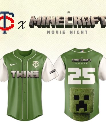 Minecraft X Twins Limited Edition Baseball Jersey - Perfect For Fans & Gamers!