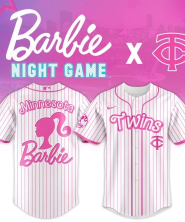 Limited Edition Barbie Night Game Jersey - Minnesota Twins Pink Stripes - Official Merchandise