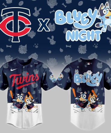 Exclusive Twins X Bluey Night Jersey – Limited Edition Mlb Fan Apparel