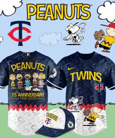 Celebrate Peanuts 75Th Anniversary With Twins Baseball Jersey Limited Edition