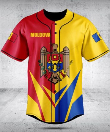 Moldova Flag Baseball Jersey - Stylish National Pride Apparel For Sports Fans