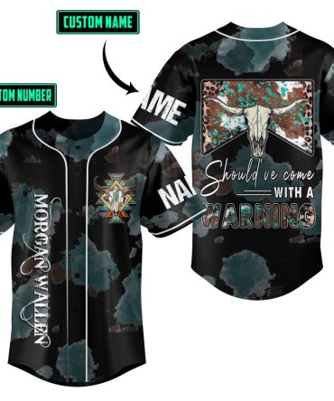 Customizable Western Skull Baseball Jersey – Personalized Name & Number, Unique Style
