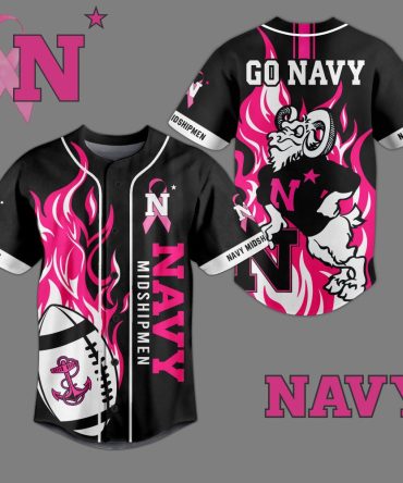 Navy Midshipmen Pink Flames Jersey - Bold Game Day Apparel For Fans