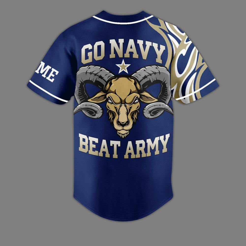 Custom Navy Midshipmen Jersey – Go Navy Beat Army Design – Personalize Now! - Image 3