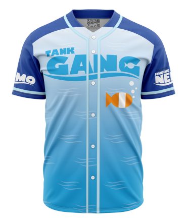 Finding Nemo Tank Gang Baseball Jersey - Ocean Blue, Fun Graphic Tee For All Ages