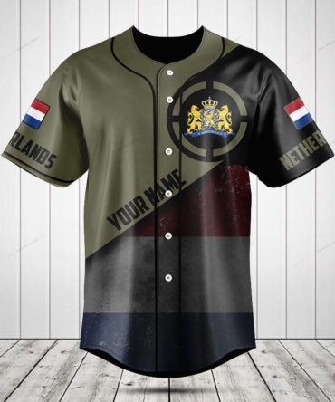 Custom Netherlands Baseball Jersey - Personalized Flag Design, Premium Quality Sportswear