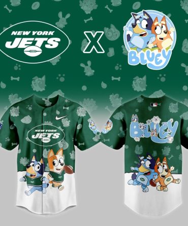 Limited Edition New York Jets X Bluey Kids Jersey – Fun & Sporty Gear!