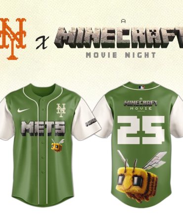 Minecraft X Mets Baseball Jersey – Limited Edition Movie Night Gear