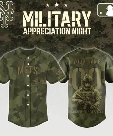 Custom Mets Camo Jersey - Military Appreciation Night Edition