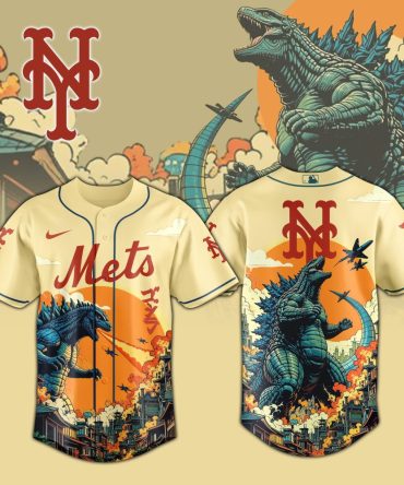 Limited Edition Godzilla Mets Jersey – Vintage Design For Ultimate Fans