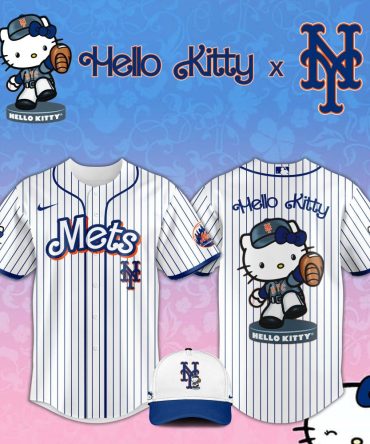 Hello Kitty X Mets Baseball Jersey – Limited Edition Fan Gear!