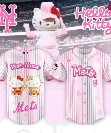 Customize Your Hello Kitty X Mets Pink Jersey – Perfect Gift For Fans!