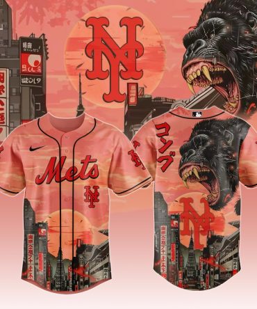 Limited Edition Mets Jersey – Tokyo Cityscape & Gorilla Design – Perfect Gift For Fans!