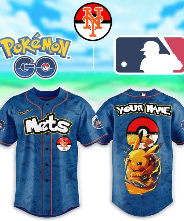 Custom Mets Pokémon Baseball Jersey - Personalized Pikachu Fan Gear