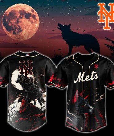 Limited Edition Ny Mets Wolf Moon Baseball Jersey - Unleash Your Inner Fan Spirit!