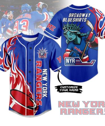 Custom New York Rangers Jersey - Personalize Your Name - Broadway Blue Edition