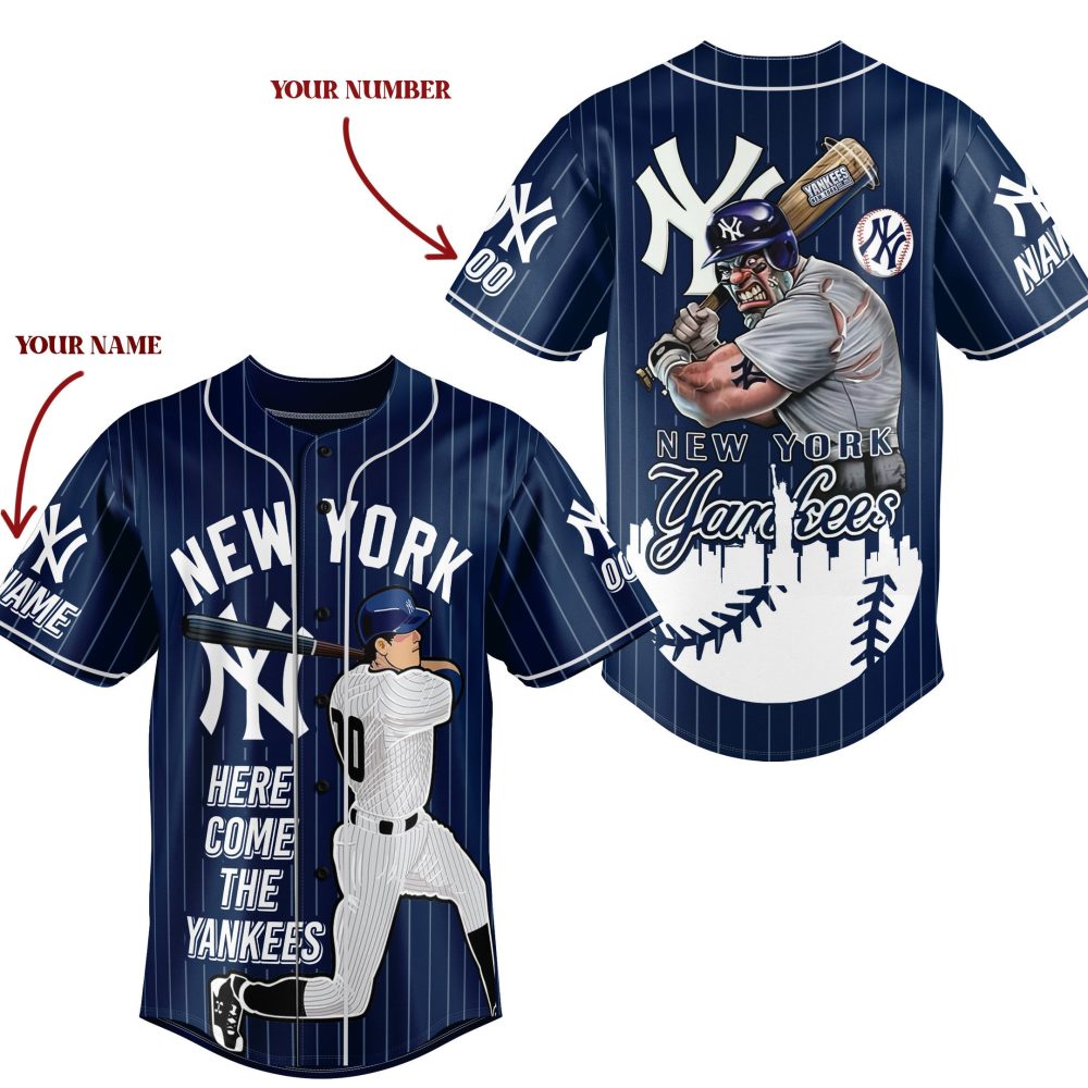 Custom New York Yankees Jersey - Personalize With Your Name & Number - Perfect Gift For Fans!