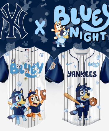 Limited Edition Bluey X Yankees Kids Jersey – Playful Mlb Style For Little Fans