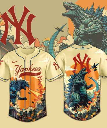 Limited Edition Yankees Godzilla Graphic Jersey - Unleash Your Inner Monster!