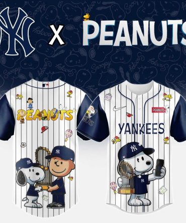 Limited Edition Yankees X Peanuts Baseball Jersey - Iconic Snoopy & Friends Design