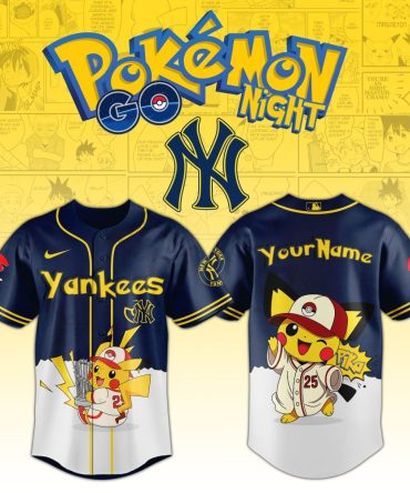 Custom Yankees Pokémon Night Jersey - Pikachu Baseball Fan Gear