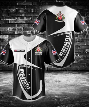 Custom Newcastle Baseball Jersey – Personalized Name & Flag Design, Breathable Sportswear