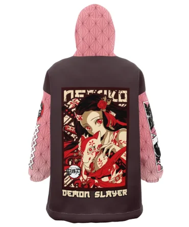 Nezuko Kamado Demon Slayer Hooded Blanket Hoodie