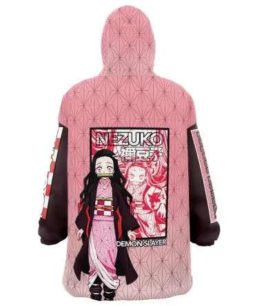 Nezuko Kamado Haori Demon Slayer Hooded Blanket Hoodie
