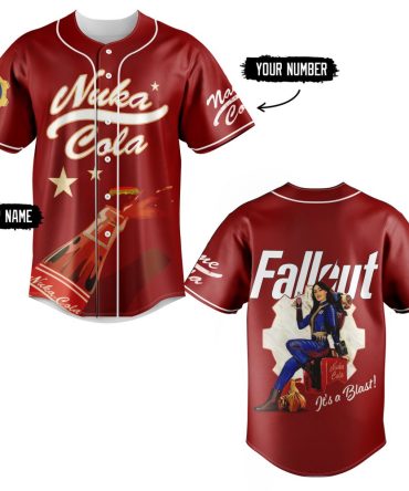 Custom Nuka Cola Baseball Jersey – Personalized Fallout Gaming Apparel