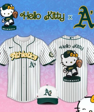 Hello Kitty X A'S Limited Edition Baseball Jersey - Perfect Gift!