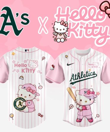 Limited Edition Hello Kitty X A'S Baseball Jersey - Cute, Stylish, Perfect Gift!