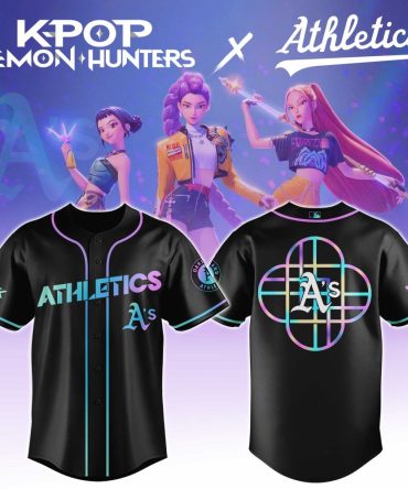 K-Pop Demon Hunters X Athletics Jersey – Trendy Black Neon Unisex Top