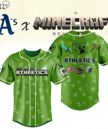 Limited Edition A'S X Minecraft Jersey – Ultimate Gamer'S Baseball Shirt