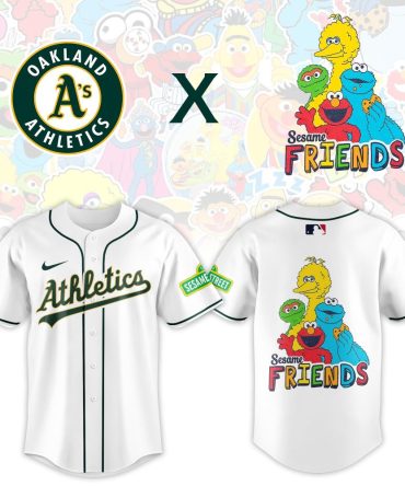 Limited Edition Oakland Athletics X Sesame Street Jersey - Fun & Playful Fan Gear!
