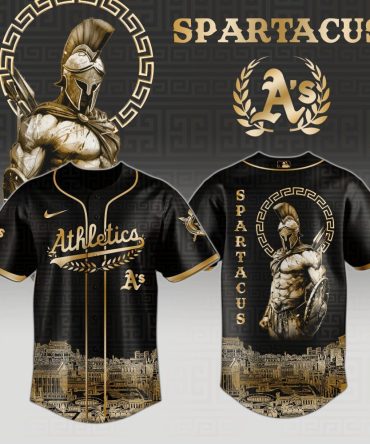 Spartacus Athletic Jersey - Limited Edition Black & Gold Greek Warrior Design