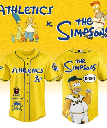 Limited Edition Simpsons X Athletics Jersey – Iconic Yellow Fan Gear