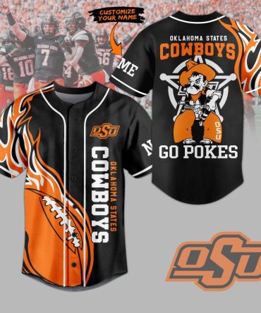 Custom Oklahoma State Cowboys Jersey - Personalized Name & Number - Go Pokes!