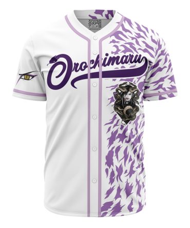 Orochimaru Anime Baseball Jersey - Stylish White & Purple Design For Fans