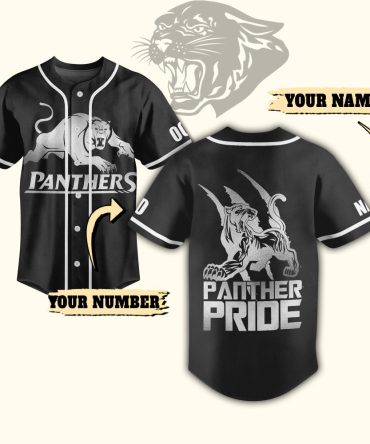 Custom Panther Pride Jersey - Personalize With Your Name & Number , Perfect For Teams & Fans