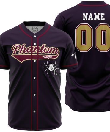 Custom Phantom Troupe Baseball Jersey - Personalized Name & Number, Stylish Anime-Inspired Design