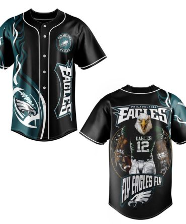 Fly Eagles Fly Jersey - Philadelphia Eagles Fan Baseball Shirt - Bold Graphic Design
