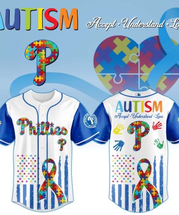 Autism Awareness Baseball Jersey - Embrace Acceptance , Colorful Puzzle Design , Support & Love