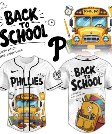 Back To School Phillies Jersey – Unique Bus & Supplies Design For Kids & Fans