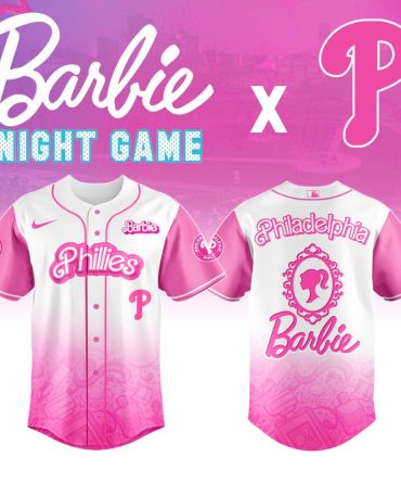 Limited Edition Barbie X Philadelphia Phillies Pink Jersey – Perfect For Night Games!