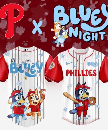 Limited Edition Phillies X Bluey Night Baseball Jersey – Kids' Favorite Team Apparel
