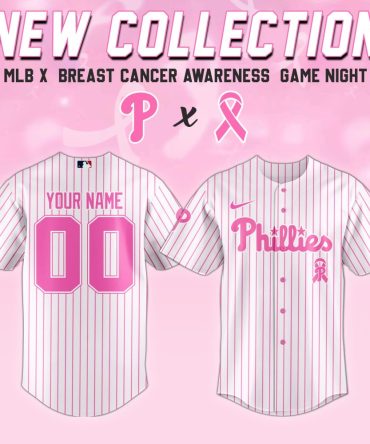 Custom Mlb Phillies Pink Jersey - Breast Cancer Awareness Limited Edition