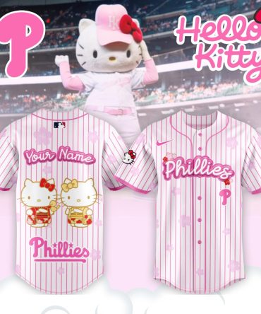 Custom Hello Kitty Phillies Jersey – Personalized Mlb Fan Gear For Kids & Adults