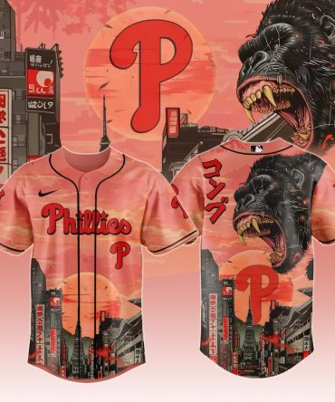 Limited Edition Phillies Jersey - Retro Cityscape & Fierce Gorilla Design