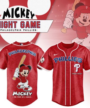 Mickey Mouse Phillies Baseball Jersey - Limited Edition Night Game Apparel