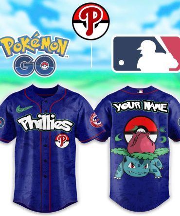 Custom Pokémon Go Phillies Jersey – Mlb Fan Gear With Your Name & Venusaur Design